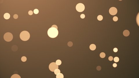 Abstract golden brown defocused blur bokeh light background - seamless looping, 4K, Christmas background.