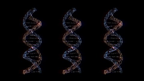 3 DNA strands rotating in a seamless loop