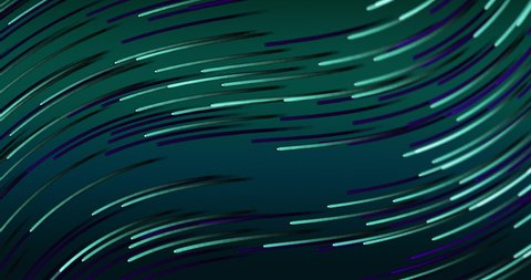 Animation of pale and dark blue waves moving across a dark green background with a flowing motion. Abstract movement natural power concept digitally generated image Video de stock
