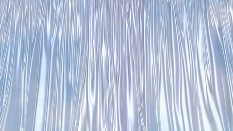 Realistic 3D animation of the blue cloudy sky behind the transparent white curtain, rendered in UHD