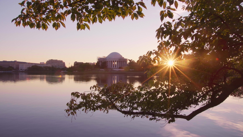 Thomas Jefferson Memorial in Washington DC, USA - Washington National Mall Royalty-Free Stock Footage #1060561891