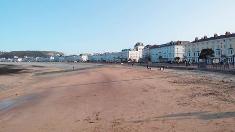 Llandudno / United Kingdom (UK) - 08 27 2020: Tourists escape to the Welsh coast in the summer of 2020 