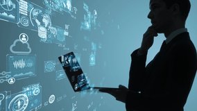 Business and technology concept. Communication network. GUI (Graphical User Interface). - Powered by Shutterstock - Get 15% off with code: PIKWIZARD15