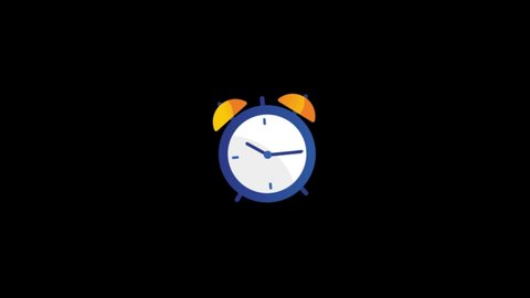 Alarm Flat Animated Icon. 4k Animated Icon to Improve Your Project and Explainer Video