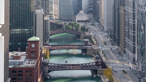 Chicago Bridge Lift - Time Lapse
