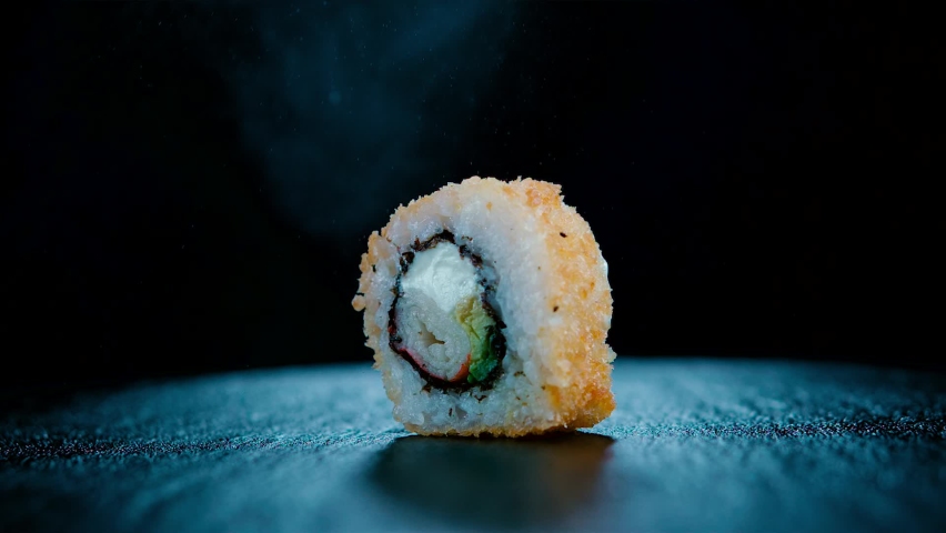 Sushi Rolls Spinning Food Japan HD Royalty-Free Stock Footage #1060616926
