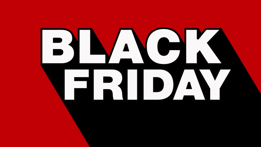 Black Friday Text Long Shadow Stock Footage Video (100% Royalty-free 