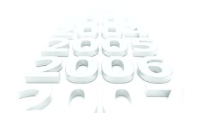 video animation - number 2021 in colorful over white background - represents the new year