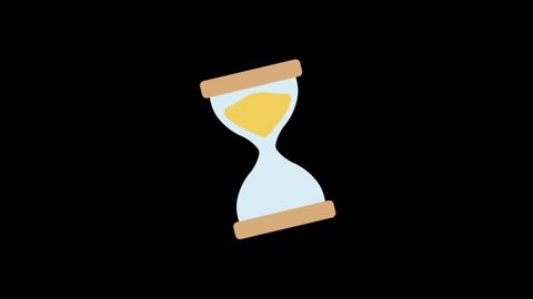 Hourglass Flat Animated Icon. 4k Animated Digital Currency Icon to Improve Your Project and Explainer Video