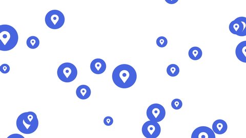 icon of Social media. Two animations expressing the diffusion. Map icon ver.