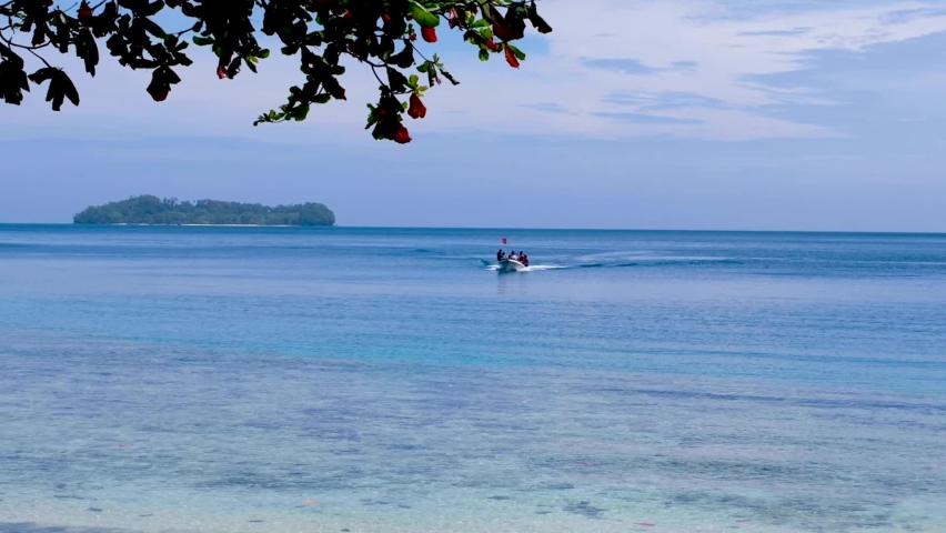Small Boat Full of People in Bougainville, Papua New Guinea