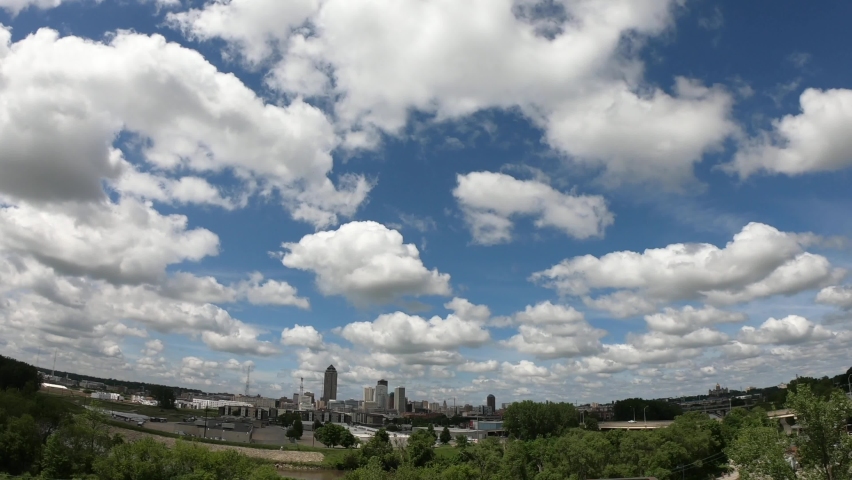 Des Moines Iowa Skyline Time Lapse