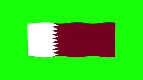 Qatar waving flag Qatar National closeup 2D gradient background animation and full hd resolution