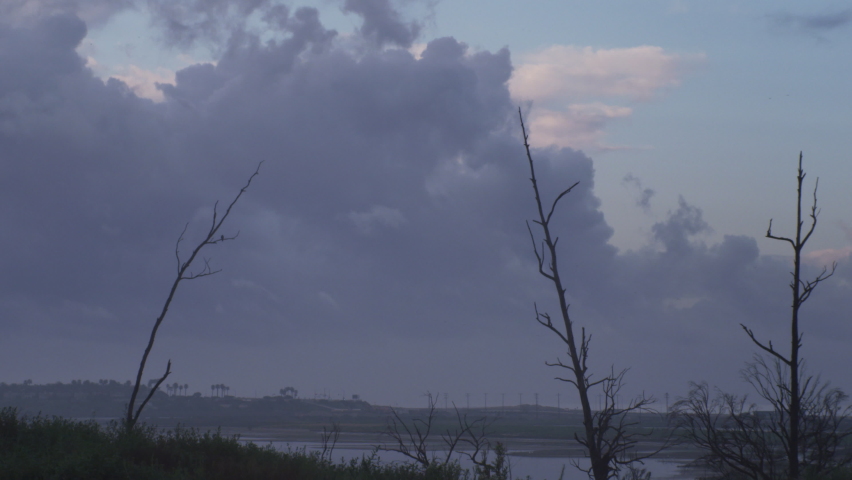 
Timelapse Early Morning Over Wetlands with Beautiful Clouds