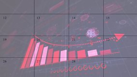 Animation of Covid 19 cells and statistics showing cases over grid with light trails. Global coronavirus Covid 19 pandemic concept digitally generated image. - Powered by Shutterstock - Get 15% off with code: PIKWIZARD15