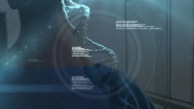 Dna structure spinning and medical data processing against thoughtful female health worker using digital tablet. medicine research science concept - Powered by Shutterstock - Get 15% off with code: PIKWIZARD15