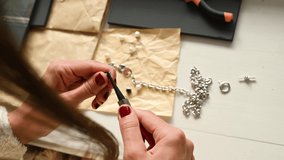 Making jewelry with your own hands. High quality video.