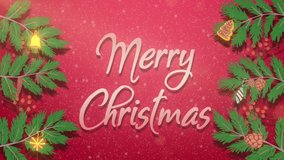 Merry christmas 2021 neon animation, feliz navidad on spanish, 3d motion design for new year holidays, sparkles background - Powered by Shutterstock - Get 15% off with code: PIKWIZARD15