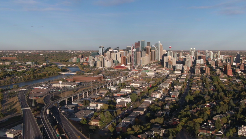 Bow River Calgary Skyline Stock Video Footage - 4K and HD Video Clips ...