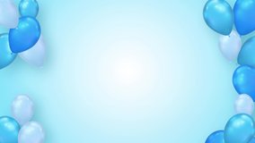 Blue White Balloons Festive or party Loop background with luma matte. Love in Air summer, wedding, honeymoon, Birthday, Valentines, Anniversary, holiday Gift. - Powered by Shutterstock - Get 15% off with code: PIKWIZARD15