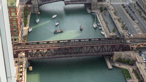Time Lapse of Chicago Bridge Lift