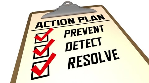 Prevent Detect Resolve Checklist Steps Recovery Process 3d Animation