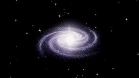 Spiral Galaxy Loop with twinkle stars - 4K Rotating Spiral Galaxy, Deep Space Exploration, Birth Of A Galaxy. Rotating Spiral Galaxy on Space Background 4K 3D abstract animation. - Powered by Shutterstock - Get 15% off with code: PIKWIZARD15