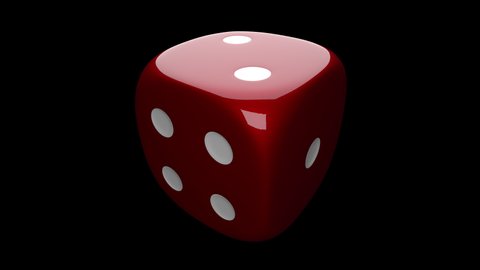 Red Dice 4K Loop Alpha Channel Apple ProRes