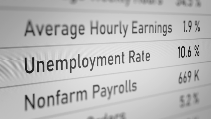 Animated Number of Unemployment Rate (Economic Calendar). All data on the Footage are Fictional, Created Especially for This Concept
 Royalty-Free Stock Footage #1060795027