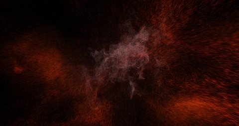 Exploding ball of fire filling the screen. expanding flames and energy combusting into a huge explosion. pyrotechnic effect for background or transition. Bomb or TNT bursting. 3D render with alpha matte