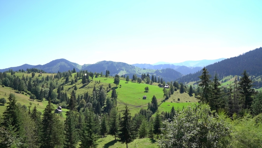 Romanian green fresh mountain landscape