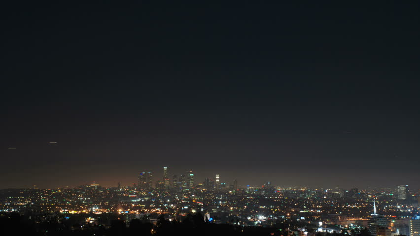 Los Angeles cityscape timelapse with copyspace.