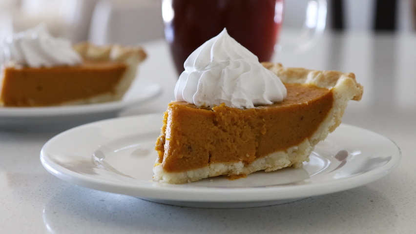 Eating a Slice of Pumpkin Pie	
 Royalty-Free Stock Footage #1060852804