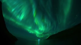 Full sky aurora borealis over ships in steep ford nothern Iceland - Powered by Shutterstock - Get 15% off with code: PIKWIZARD15