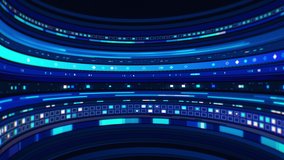 Stream of Data Nodes in a Digital Futuristic Information Display Loop - Powered by Shutterstock - Get 15% off with code: PIKWIZARD15