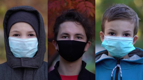 Group of people wearing face protection mask in prevention for coronavirus covid 19