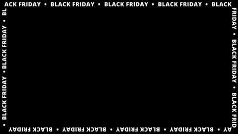 Black Friday sale text moving border motion graphic animation,Black Friday concept alpha channel included.