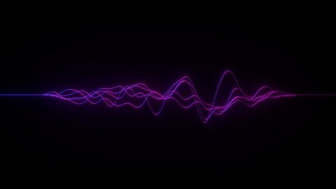 4k Neon Waves Abstract Motion Background Stock Footage Video (100% ...