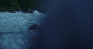  Water Highspeed Slow motion. Mountain river close up video. Slow Motion 240 FPS . Record video 10bit ProRes 422