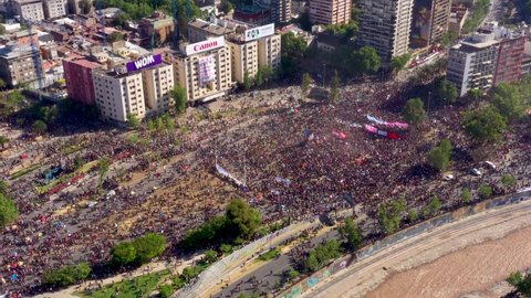 Santiago, Chile. 10-18-2020. Protest in Chile.