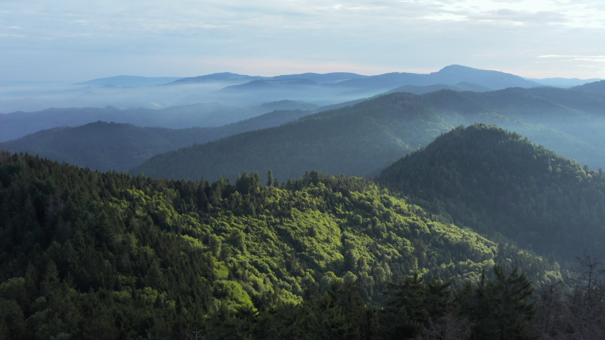 View from mountain Blauen to Belchen, Black Forest, Germany | Shutterstock HD Video #1060909126