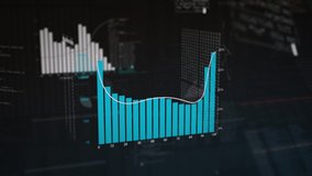 Digital flight through Info-graphics, stock market, digital graph abstract technology ui futuristic concept. Hud interface elements of digital data chart, communication, computing on future design bac - Powered by Shutterstock - Get 15% off with code: PIKWIZARD15