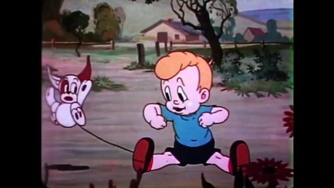CIRCA 1938 - In this animated film, a little boy whose father won't let him have any fun finds a stray dog.