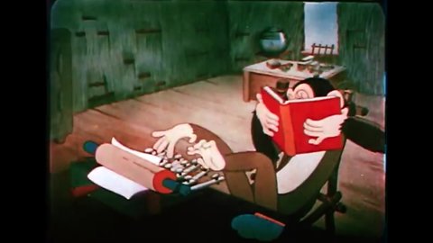 CIRCA 1930s - In this animated film, a chimpanzee's secretary flirts with him and his grandsons wreak havoc in the office.