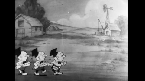 CIRCA 1936 - In this animated film, the Democratic party is depicted as gullible and dangerous.