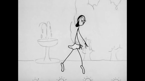 CIRCA 1941 - In this animated film, primitive animation depicts dancers of many cultures in a humorous manner.