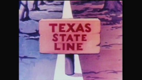 CIRCA 1948 - In this animated film, Texas' farming, oil, and helium gas industries are humorously depicted.