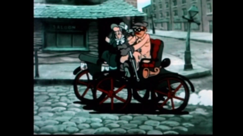 CIRCA 1935 - In this animated film, an Edwardian couple tries driving a car but goes back to using a horse. | Shutterstock HD Video #1060933270