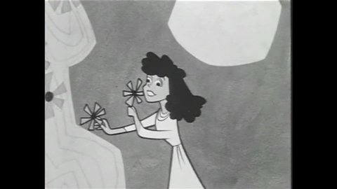 CIRCA 1959 - In this animated film, the Greek goddess Proserpine is kidnapped by a knight.