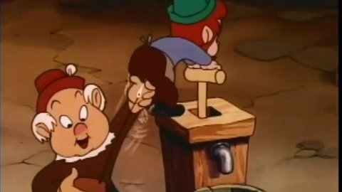 CIRCA 1947 - In this animated film, leprechauns sing as they make shoes.